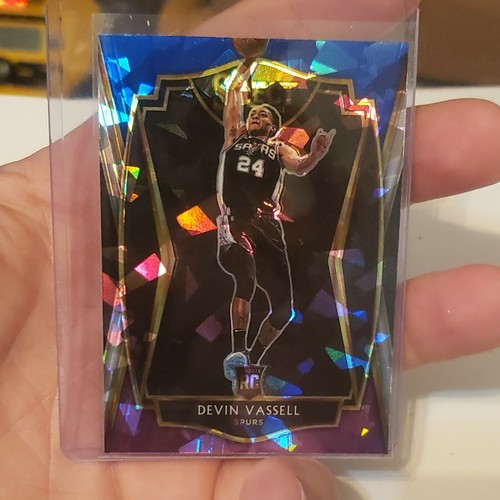 Devin Vassell 2020-21 Panini Select Cracked Ice Blue Purple Prizm #197 Premier - Picture 2 of 11
