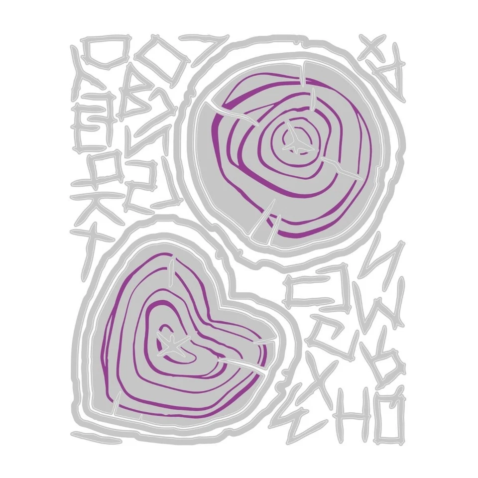 Wood Slice & Alphabet Sizzix Thinlits Thin Metal Die Set Tim Holtz 666291 NEW! - Изображение 3 из 4