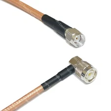 RG400 RP-SMA MALE to TNC Male Angle RF Cable FAST-SHIP LOT