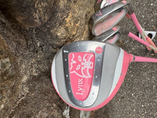 RH LYNX GOLF CLUB SET Driver + 5 Iron + 7 Iron + 9 Iron + Putter + BAG NOT SHOWN - Picture 3 of 3