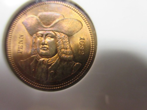 1882 J-CM-42 Pennsylvania Bicentennial US Mint Bronze Medal NGC MS 65 RB - Picture 4 of 8