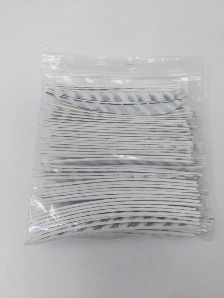 100 Pack Gateway Feathers 5" Left Wing: Parabolic Faux Barred White 500LPBWH-100 - Image 3 of 3