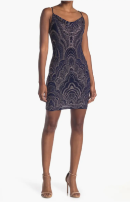 Jump Juniors Glitter-Print Bodycon Dress Color Slate Size S Style 10965M |  eBay