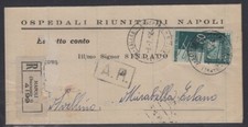POSTAL HISTORY Recommended Statement of Account 60 Lire Television