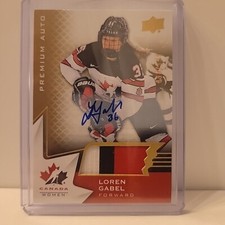 2020-21 Upperdeck Team Canada's Premium Patch Auto #58 Loren Gabel 94/199