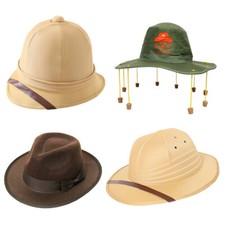 EXPLORER HATS SAFARI ZOO KEEPER AUSTRALIAN DAY TROPICAL PITH HELMET FANCY DRESS