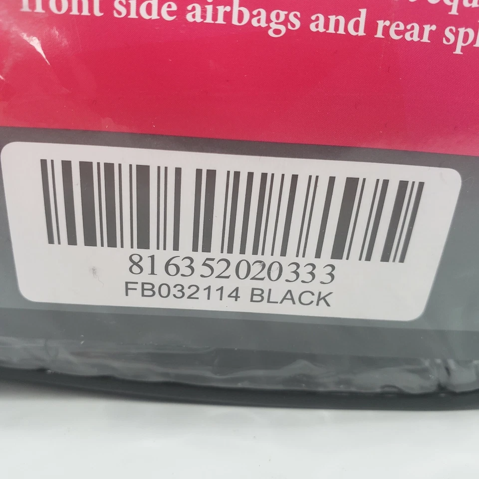 Cubierta de asiento de auto TLH FH FB032114 negra única de tela plana con 4 Subaru desmontables  Foto 3 de 4