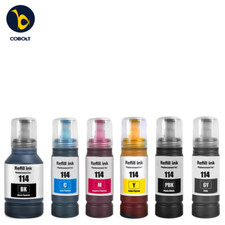 6 INK BOTTLE Fits For Epson ET-8500 ET-8550 Printers
