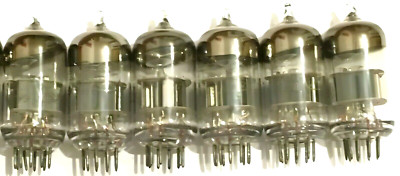 6x 6N23P=E88CC=6DJ8=6922 Tested Voskhod Rocket logo / Good parameters / 6 pcs