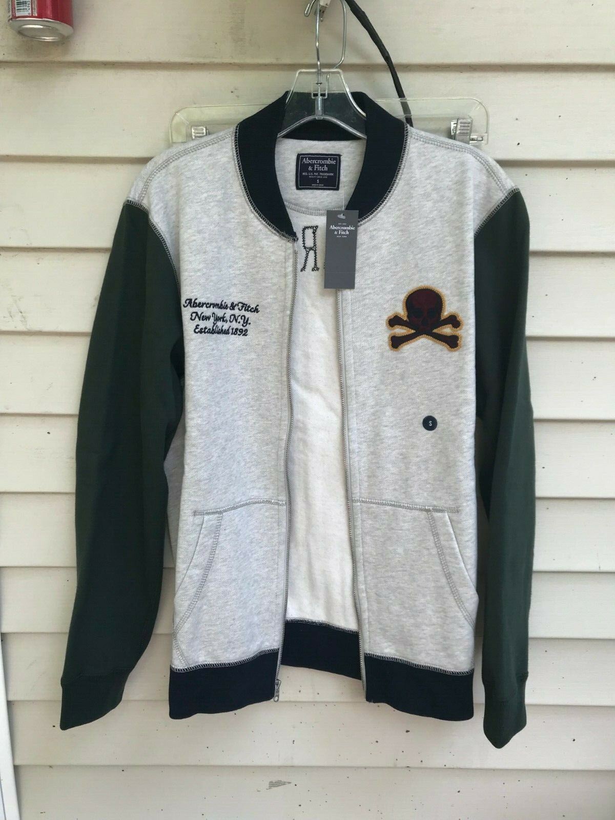 Mens Full-Zip Baseball Jacket SIZE 