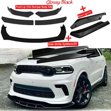 For Dodge Durango Front Bumper Lip Spoiler Body Kit Side+Skirt Rear