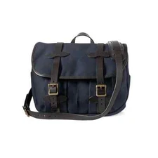 American Retro oil Wax Canvas & Cowhide Shoulder Messenger Bag