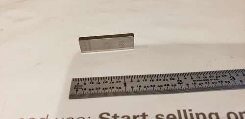 .121" Mitutoyo Rectangular Steel Gage Gauge Block. 