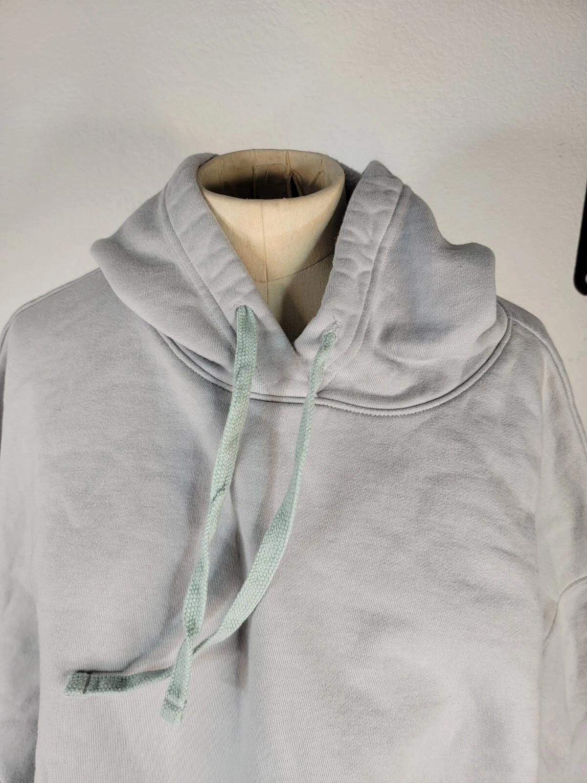 girlfriend-collective plus hooded 50/50 classic blue hoodie