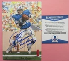 Charlie Sanders Signed Goal Line Art Card GLAC - Beckett BAS