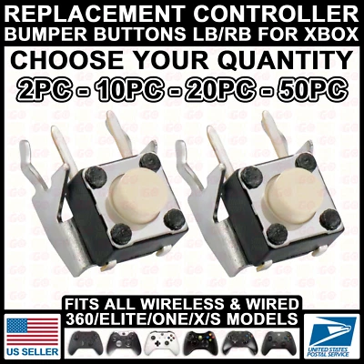 LB RB Bumper Micro Button Switch for Xbox/360/One/Series X/S/Elite Controller