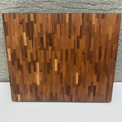 Handcrafted Wood Butcher Block Cutting Board Edge Grain Cherry 19.75''x16.25x1.75