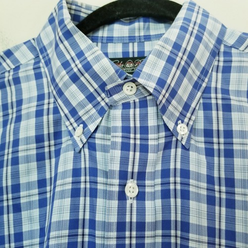 Brooks Brothers Country Club Shirt Mens Medium Blue Plaid Button Down Long Sleev - Picture 3 of 9
