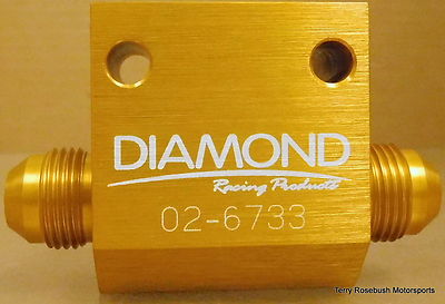 Diamond Racing 02-6733 Dry Sump Manifold Fitting, -8AN Male, (1)1/2''NPT Female,