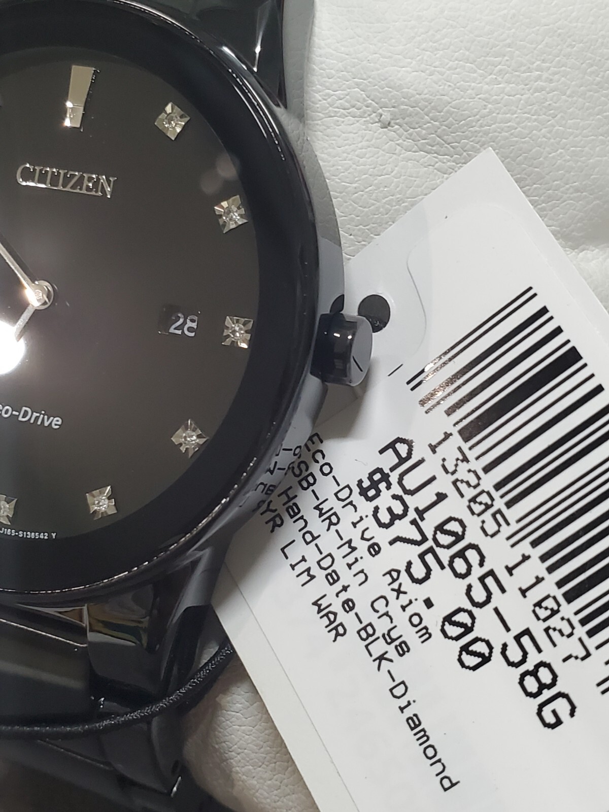 Citizen AU106558G Axiom Men's 40mm Black Dial Stainless Steel Watch