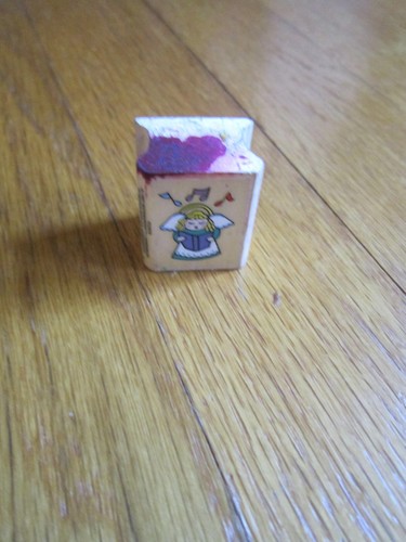 Vintage Angel Stamp Choir Singer Sweet Tiny Crafting Crafts Mini 1990s Christmas - Picture 13 of 13