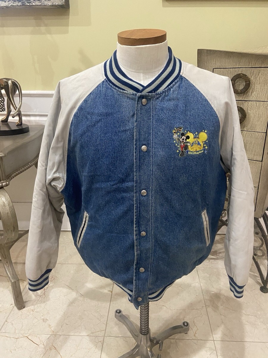 Walt Disney World Denim Jacket L Adult Happiest Celebration Earth
