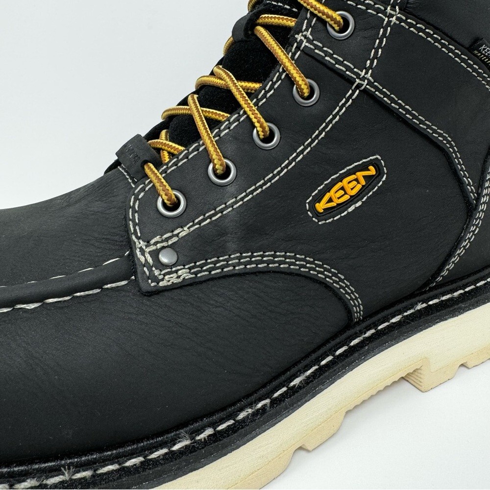 安全靴 KEEN CINCINNATI 90 DEGREE 6\" WP 9.5 Keen Utility Cincinnati 90 Degree 6'' WP Black/ Sandshell