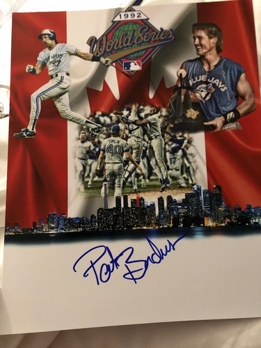 Toronto Blue Jays catcher Pat Borders SIGNED AUTOGRAPHED CUSTOM PHOTO ACOA CERT - Picture 3 of 6