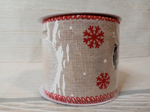 New! Snowman Snowflake Winter 2.5" x 9 FT Wired Ribbon Wreath Bows Christmas - Picture 5 of 6