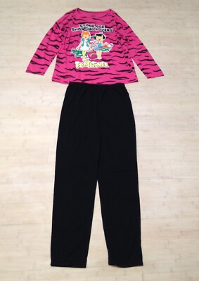 Tezenis Womens Flintstones Print Long Pajamas PJs Set S/M Runs Small