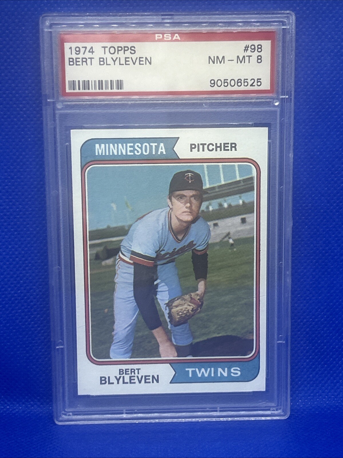 1974 Topps #98 Bert Blyleven PSA 8 Near Mint-Mint Minnesota Twins HOF Centered