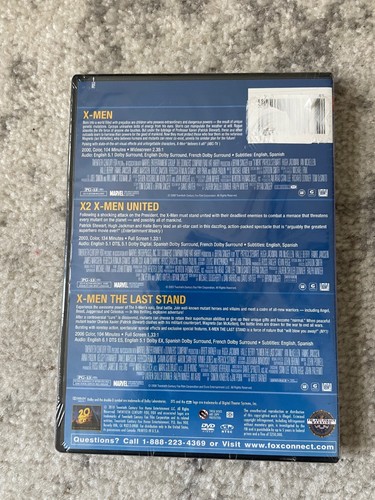 X-Men Triple Feature DVD - X-Men , X2 X-Men United , The Last Stand - NEW - - Picture 2 of 4