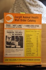 CARGILL Animal Health Mail Order Catalog 1977 ?? used wear tear vintage farm