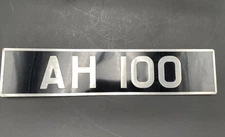 Austin Healey 100 British Custom License Plate “AH 100” Prestige BS AU145a