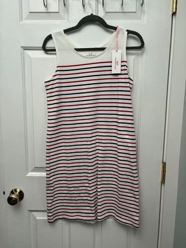 Vineyard Vines Girls Nantucket Shift Dress Red & Blue Striped, NWT size XL (16)