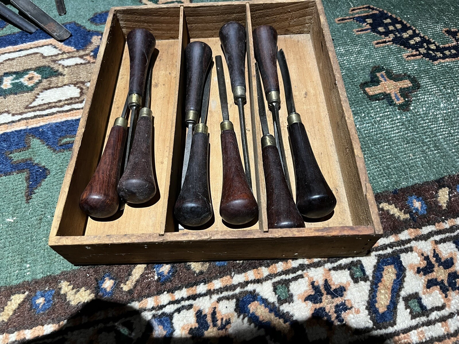 vintage wood carving gouges Boxed Set of 11 eBay