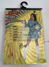 Halloween Costume Woman  s Wild Flower Hippie Costume Size Medium 8-12 