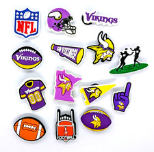 MINNESOTA VIKINGS SHOE CHARMS 14pcs Football Cool Gift Accessories Set Lot