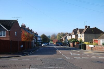 Foto 6x4 St John's Road - Top, Kreuzung mit Whitehill Road Hitchin c2008