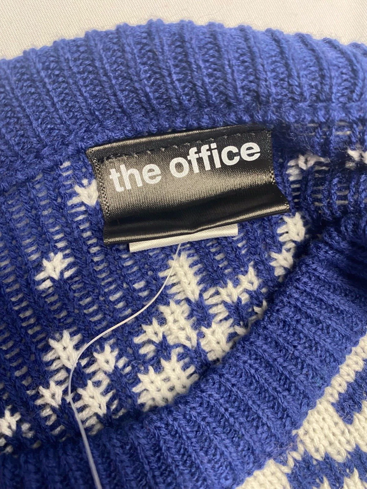 The Office Dunder Mifflin Dark Blue Ugly Christmas Sweater Medium