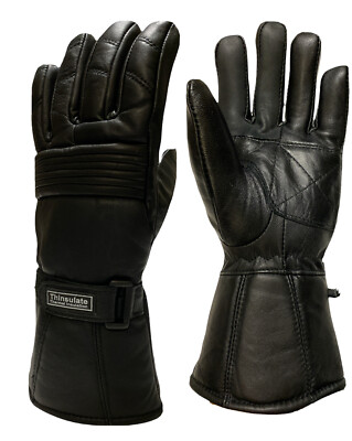 Motorcycle leather Premium gloves Winter Biker Sheep Gauntlet