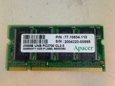 256MB DDR PC2700 Apacer SODIMM RAM Arbeitsspeicher Targa W730-K8 (1)
