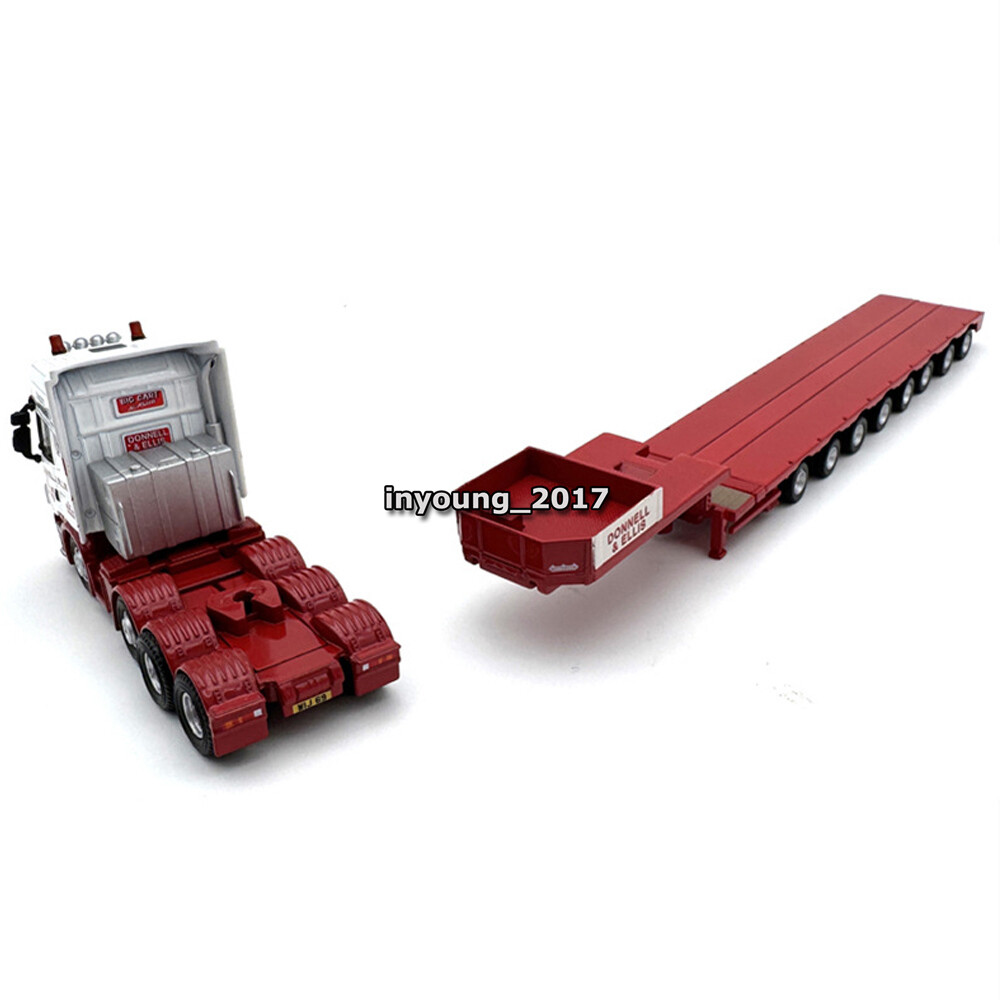 ミニカー WSI 1/50 Scania Lowloader 6ac Nooteboom WSI Scania S + Nooteboom 2 axle Euro PX Low Loader by Cranes