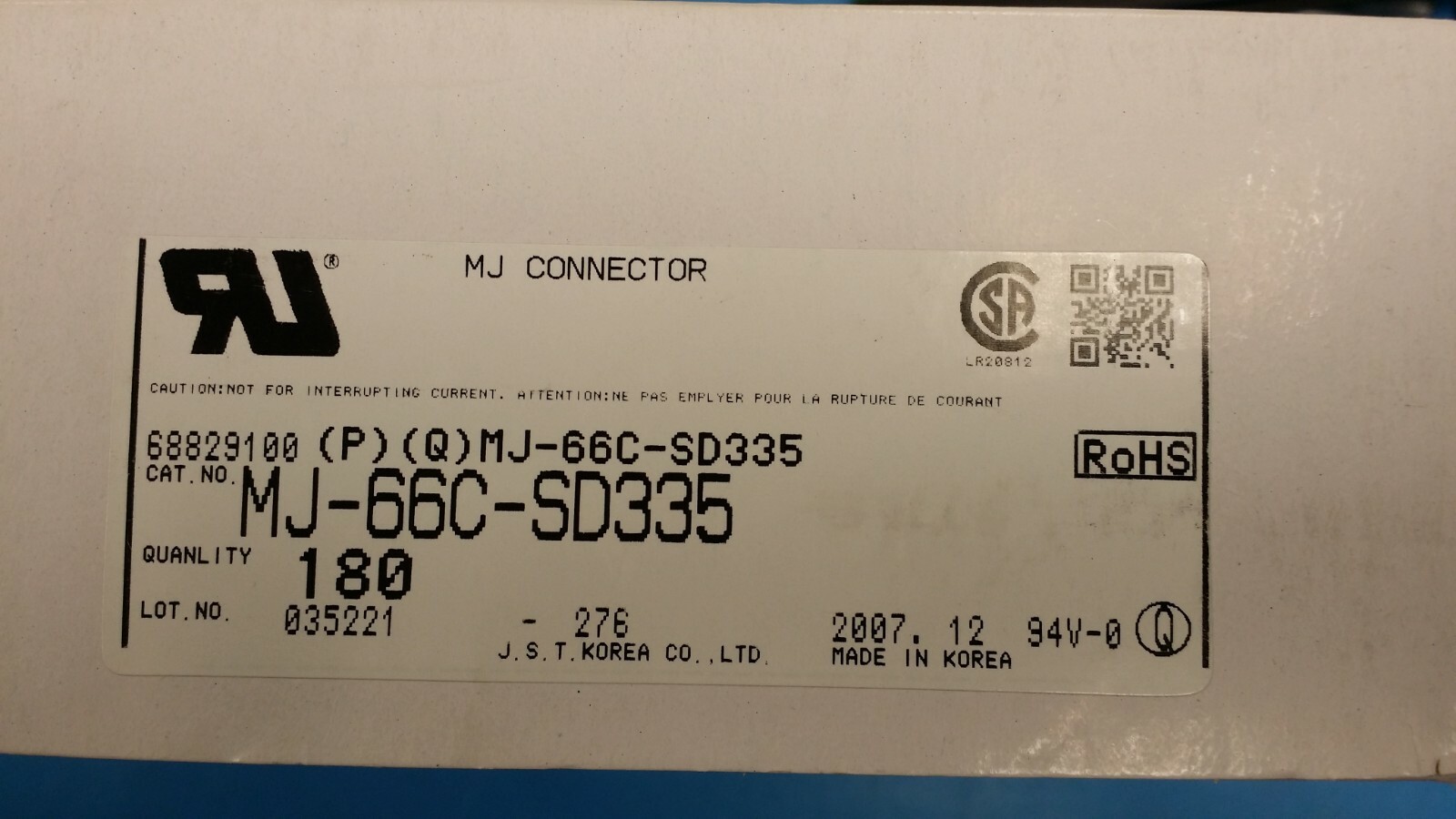 (10pcs) MJ-66C-SD335 Telecom and Datacom Connector, 6 Contact(s ...