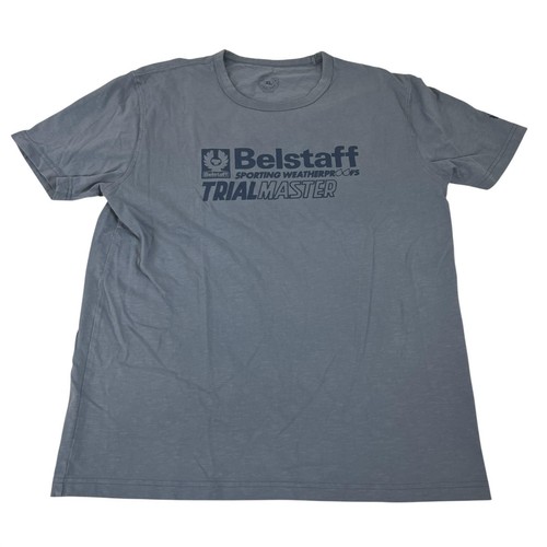 Belstaff, Belstaff Shirt Mens XL Blue Trialmaster Sporting Weatherproofs Logo Graphic Tee