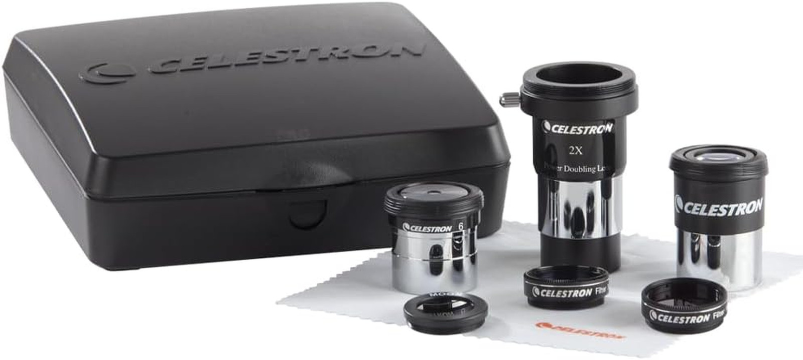 Astromaster 8-Piece Eyepiece & Filter Kit with Case, Barlow 