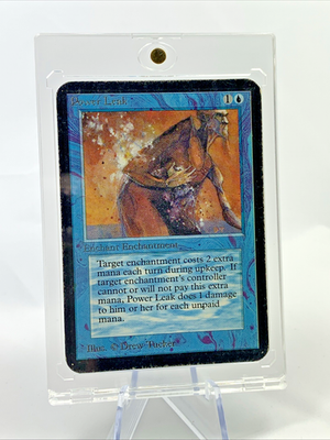 VINTAGE ALPHA – Power Leak – MTG Magic the Gathering 1993 Card in