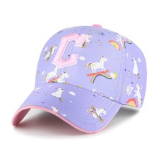 Girls Youth '47 Lavender Cleveland Guardians Unicorn Clean Up Adjustable Hat