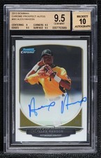 2013 Bowman Chrome Prospects Auto Alen Hanson #BCP-AH BGS 9.5 GEM MINT Auto 0s3