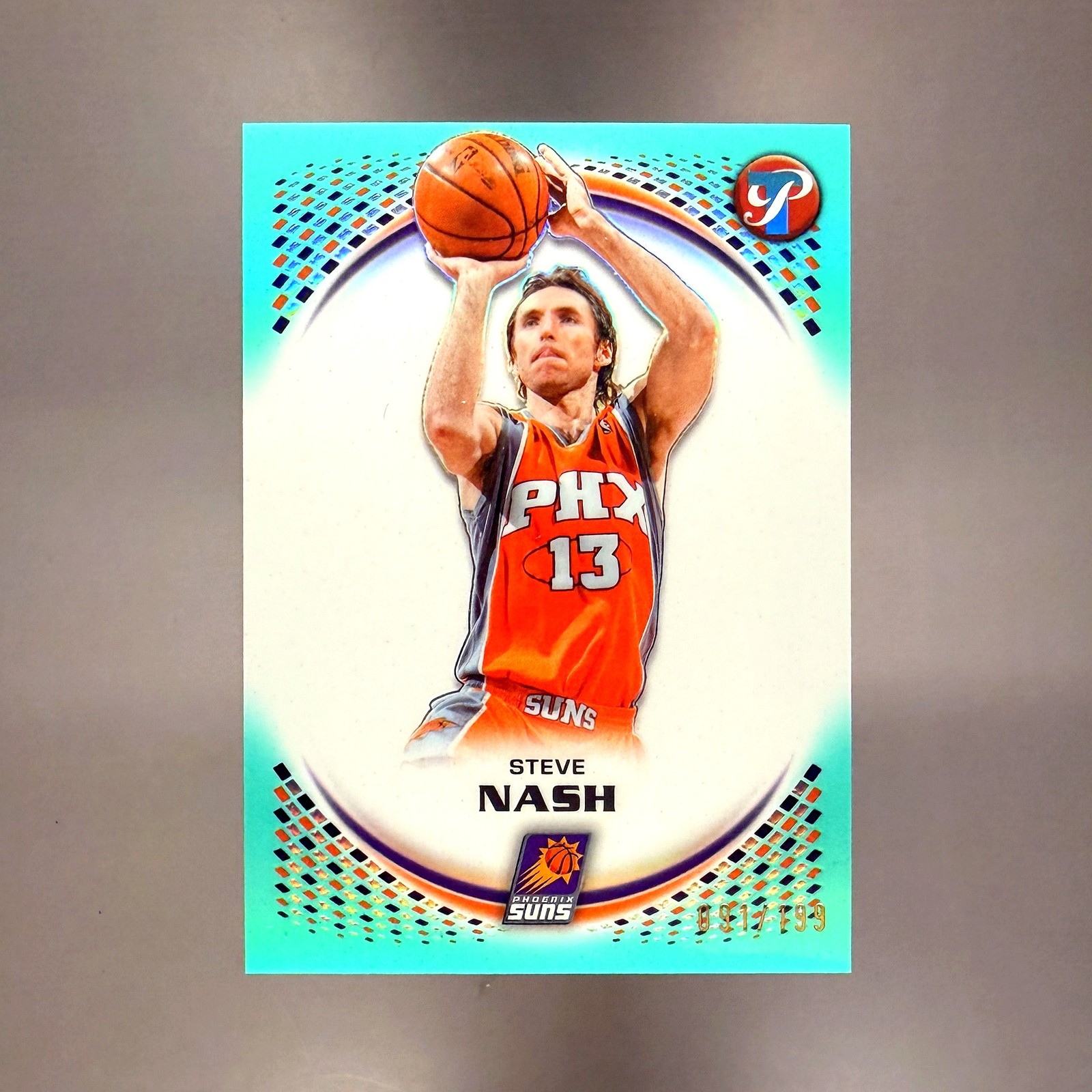 STEVE NASH 2025-26 Topps Pristine Aqua /199 Suns #100 HOF Refractor NBA MINT